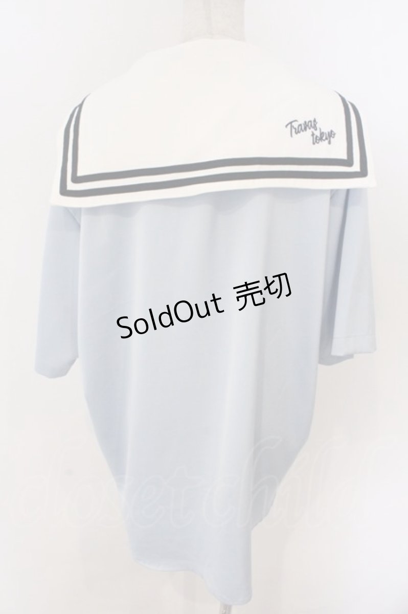 画像4: TRAVAS TOKYO / セーラーカラーシャツ F サックス O-26-03-11-068-PU-TO-YM-ZT527 (4)