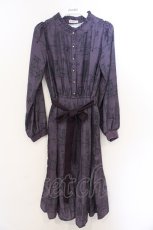 画像1: axes femme / 扉と街灯柄ワンピース F パープル O-26-03-11-079-0-OP-OW-OS (1)