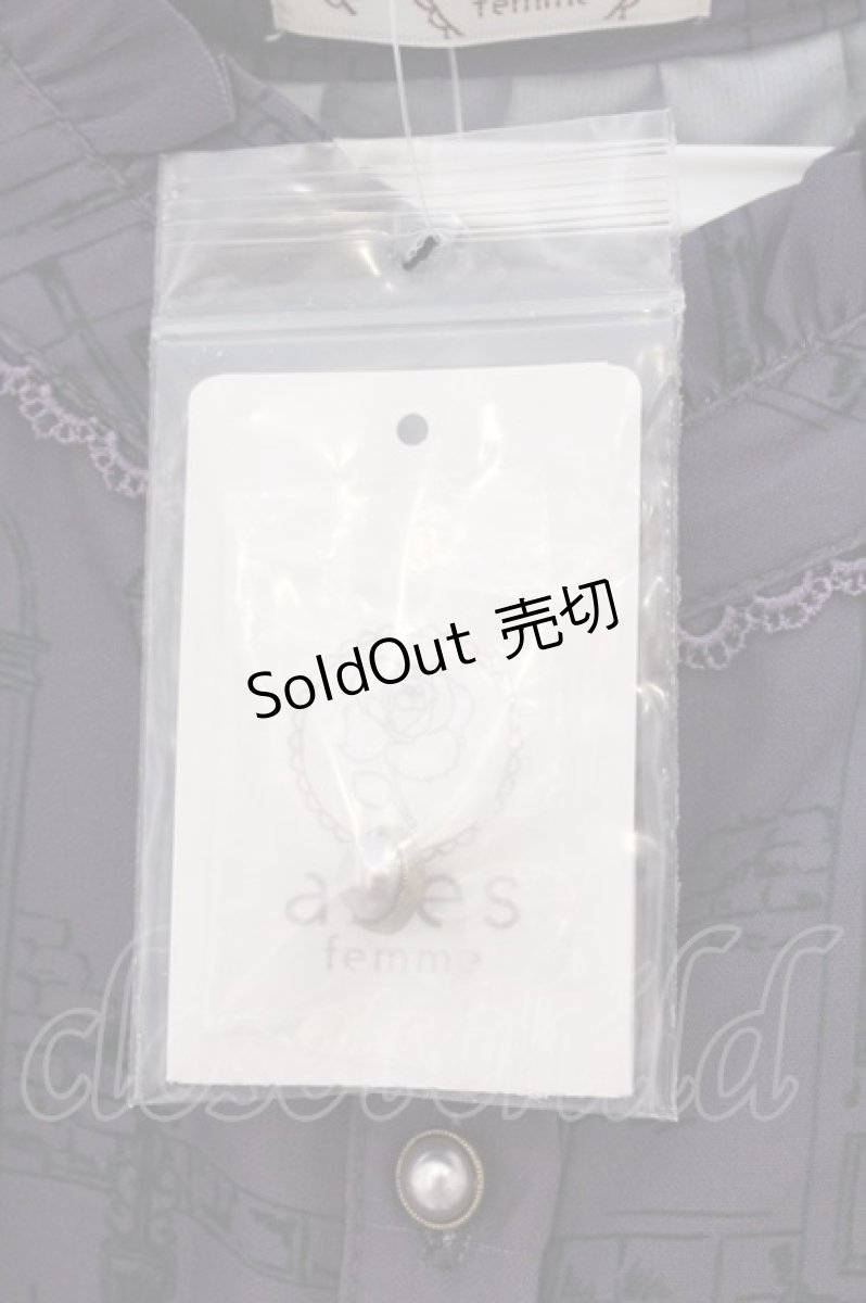 画像3: axes femme / 扉と街灯柄ワンピース F パープル O-26-03-11-079-0-OP-OW-OS (3)