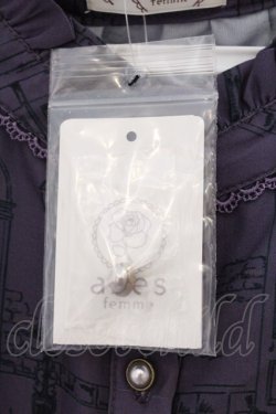 画像3: axes femme / 扉と街灯柄ワンピース F パープル O-26-03-11-079-0-OP-OW-OS