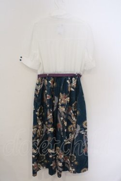 画像2: axes femme / 燦爛柄ワンピース F ブルーグリーン O-26-03-11-080-AX-OP-OW-OS