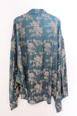 画像2: AXES-X / 扇子ジャガード和袖シャツ M グリーン O-26-03-11-081-LO-BL-OW-OS