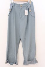 画像1: axes femme / サイドジャガードポケットパンツ M ブルー O-26-03-11-085-AX-PA-OW-OS (1)