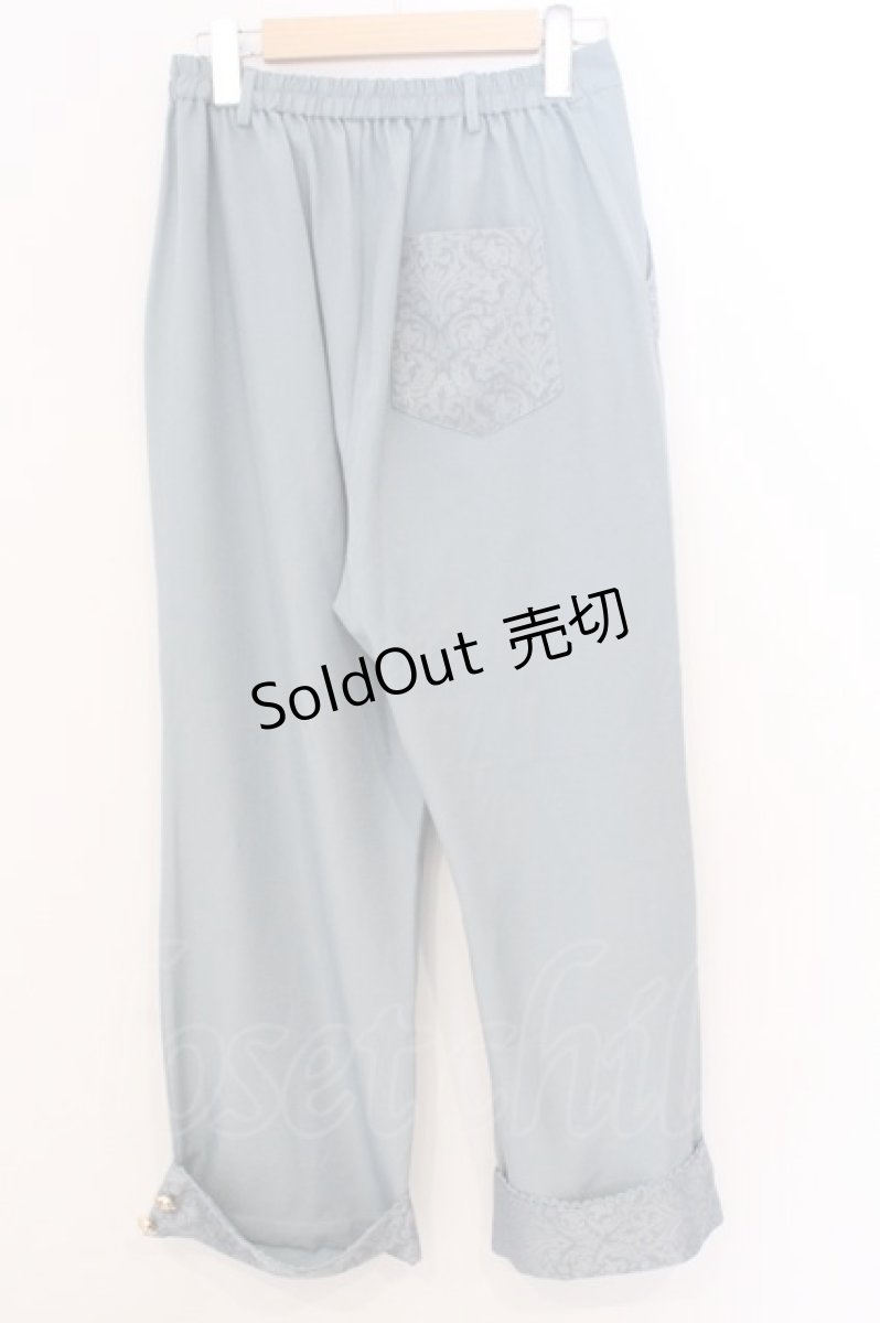 画像2: axes femme / サイドジャガードポケットパンツ M ブルー O-26-03-11-085-AX-PA-OW-OS (2)