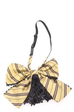 画像1: ATELIER PIERROT / ハリー・ポッター レースフリルリボンタイ  ハッフルパフ（イエロー） O-26-03-11-012-EL-ZA-IG-OS