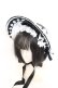 画像1: 妹抖手作工作屋 / レースデコレーション ハーフボンネット  クロ×シロ O-26-03-11-018-PU-AC-IG-OS (1)