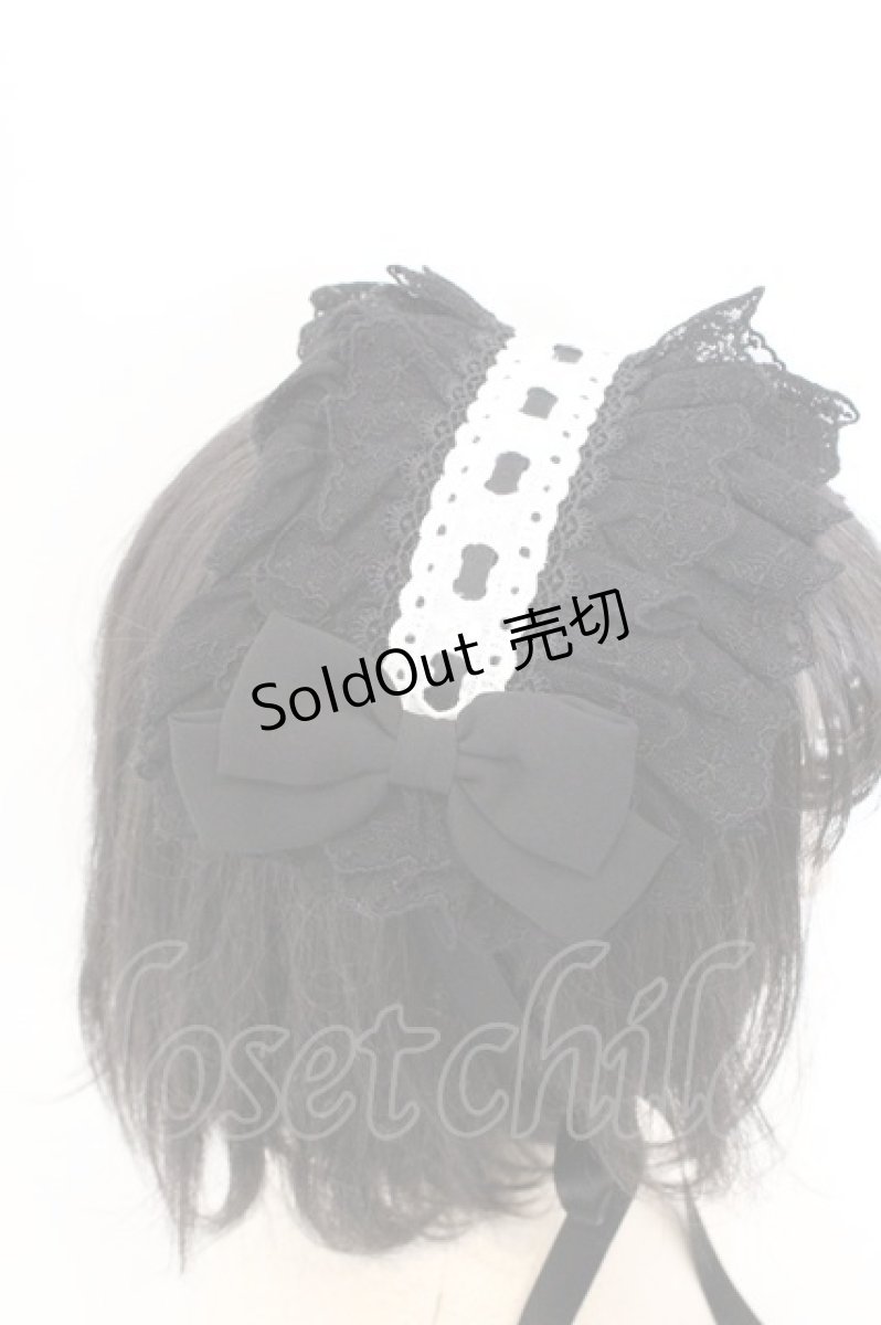 画像3: Vallee lys / Lace Enchantment Headdress  クロ×シロ O-26-03-11-026-GO-AC-IG-ZT649-F004 (3)