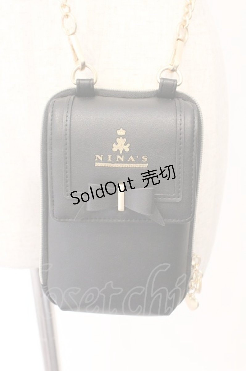 画像2: m petit by misako / NINA′Sスマホショルダーバッグ  クロ O-26-03-11-027-LO-BG-IG-ZTK042 (2)