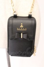 画像2: m petit by misako / NINA′Sスマホショルダーバッグ  クロ O-26-03-11-027-LO-BG-IG-ZTK042 (2)