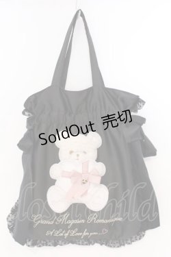 画像1: LIZ LISA / ボアくまアップリケリボントート  クロ O-26-03-11-032-LO-BG-IG-OS