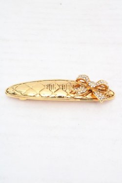 画像1: PINK HOUSE / リボンモチーフバレッタ  ゴールド O-26-03-12-046-LO-AC-OW-OS