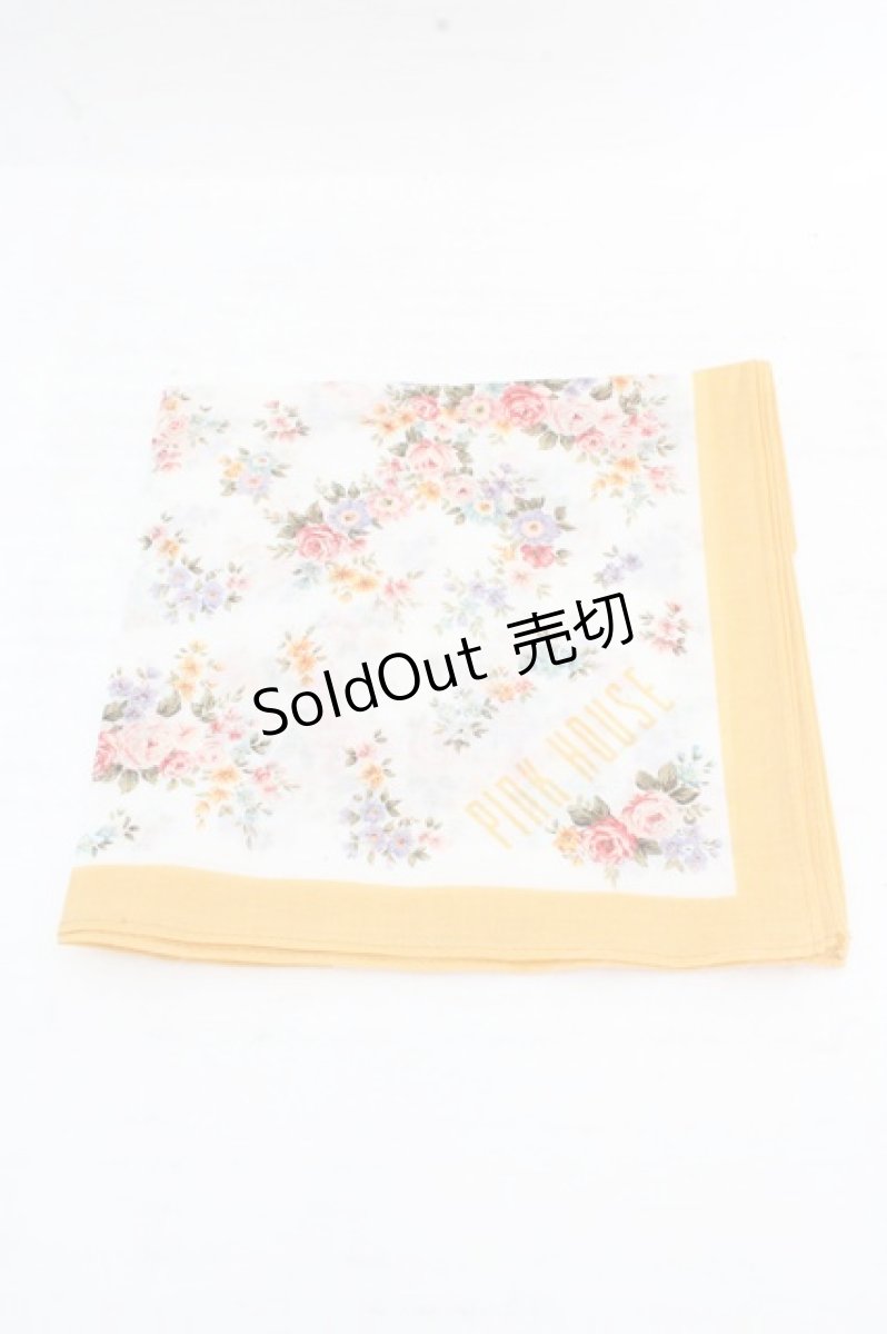 画像1: PINK HOUSE / 花柄ハンカチ  イエロー O-26-03-12-048-LO-ZA-OW-ZT0314J (1)