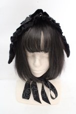 画像2: ALICE and the PIRATES / ミランダヘッドドレス  クロ O-26-03-12-005-PA-AC-IG-ZT0314J (2)