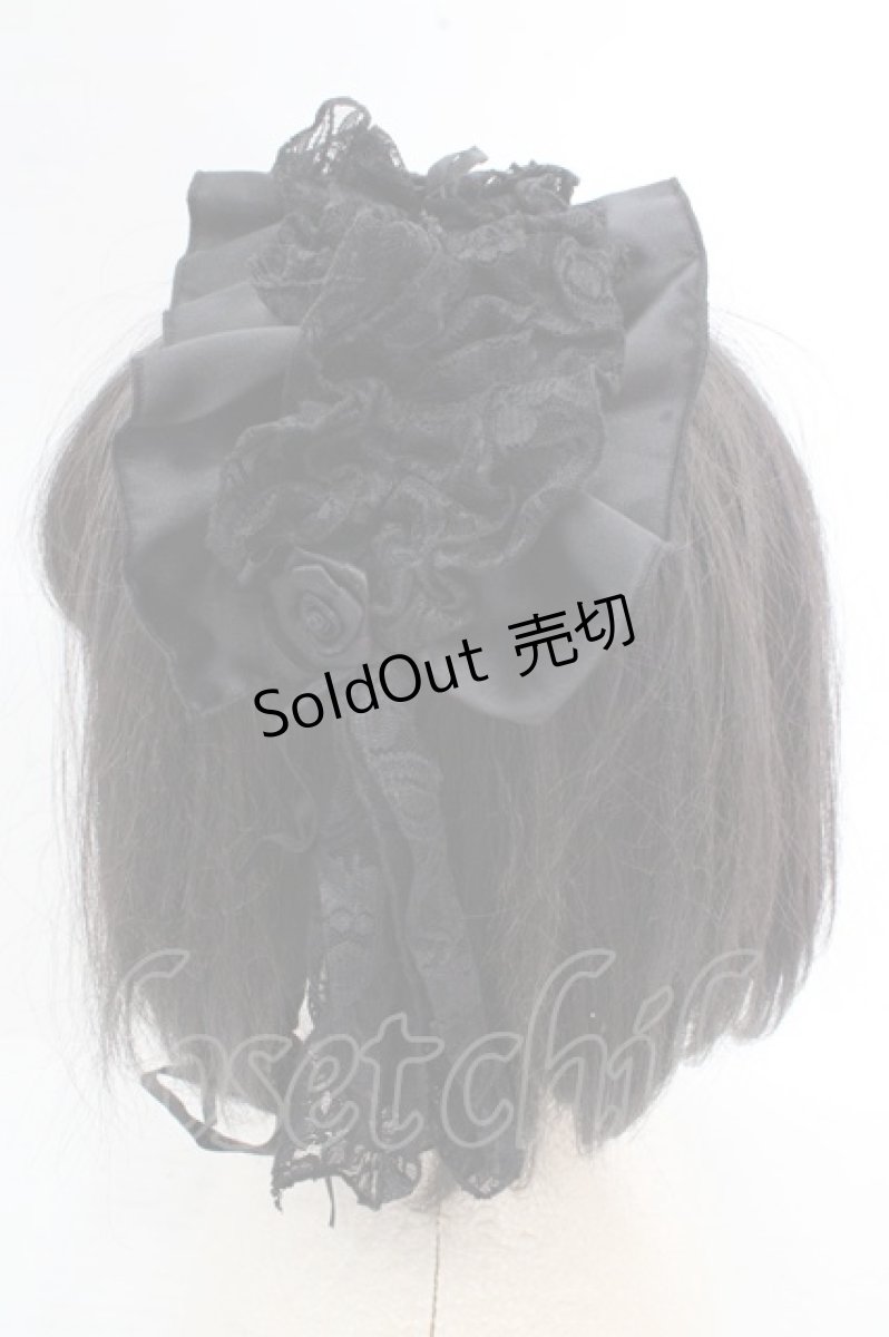 画像3: MARBLE / ボリュームフリルフェミニンヘッドドレス  ブラック O-26-03-12-051-GO-AC-IG-ZT0314J (3)