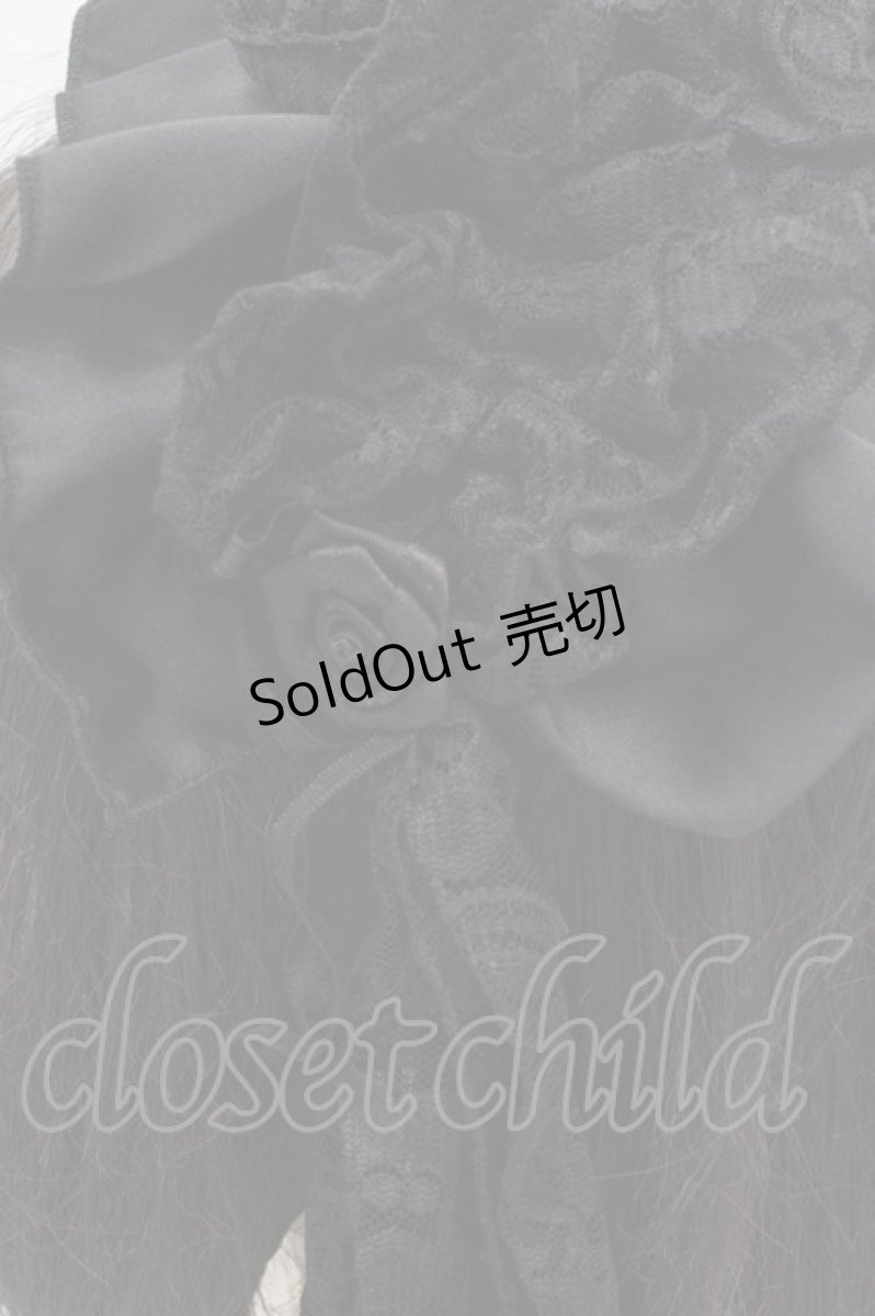 画像4: MARBLE / ボリュームフリルフェミニンヘッドドレス  ブラック O-26-03-12-051-GO-AC-IG-ZT0314J (4)