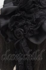 画像4: MARBLE / ボリュームフリルフェミニンヘッドドレス  ブラック O-26-03-12-051-GO-AC-IG-ZT0314J (4)