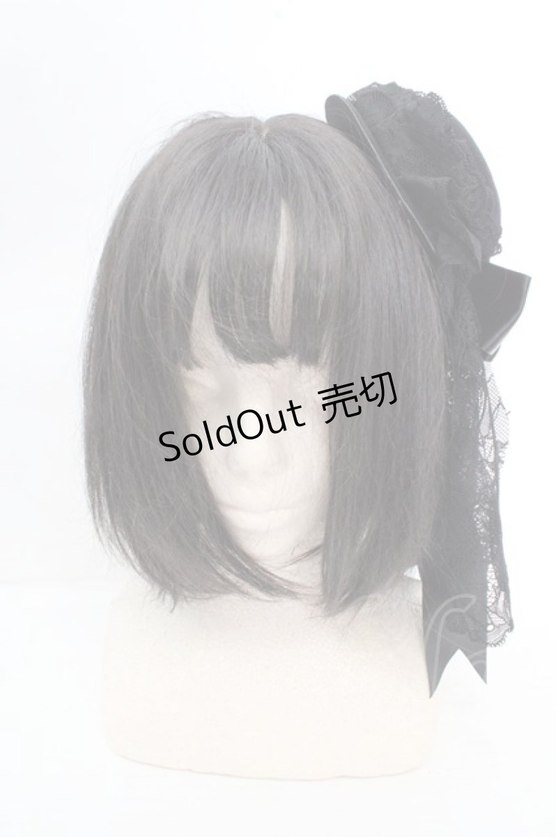 画像2: MARBLE / ヴェールミニハット  ブラック×レッド O-26-03-12-052-GO-AC-IG-ZT0314J (2)