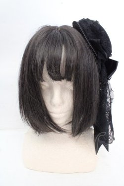 画像2: MARBLE / ヴェールミニハット  ブラック×レッド O-26-03-12-052-GO-AC-IG-OS