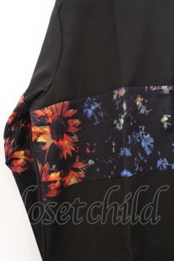 画像2: NieR Clothing / ブロッキングプルオーバーシャツ  向日葵　ブラック O-26-03-12-1033-PU-BL-IG-OS