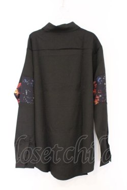 画像3: NieR Clothing / ブロッキングプルオーバーシャツ  向日葵　ブラック O-26-03-12-1033-PU-BL-IG-OS
