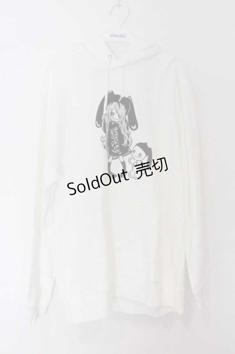 画像1: NieR Clothing / プリントパーカー  ホワイト NieRちゃん擬人化 O-26-03-12-1034-PU-TO-IG-ZT037 (1)