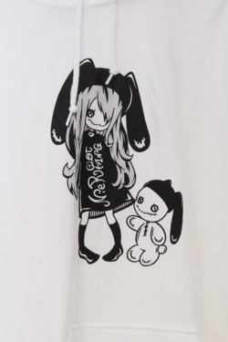 画像2: NieR Clothing / プリントパーカー  ホワイト NieRちゃん擬人化 O-26-03-12-1034-PU-TO-IG-OS