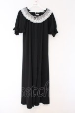 画像1: m petit by misako / レース襟ワンピース S クロ×シロ O-26-03-12-1043-LO-OP-IG-OS (1)