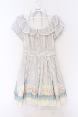 画像1: Secret Honey / 壁の絵ワンピース(ラプンツェルver)  アイボリー×ラベンダー O-26-03-12-1044-CA-OP-IG-OS