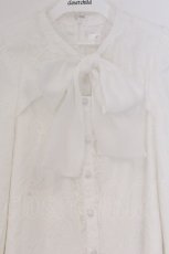 画像2: evelyn / チョーカーレースリボンブラウス  シロ O-26-03-12-1052-LO-BL-IG-OS (2)