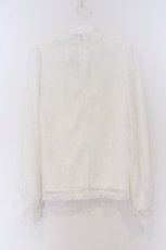 画像3: evelyn / チョーカーレースリボンブラウス  シロ O-26-03-12-1052-LO-BL-IG-OS (3)