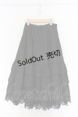 画像1: Victorian maiden / コットンフリルペチコート  クロ O-26-03-12-1056-CL-SK-OW-OS
