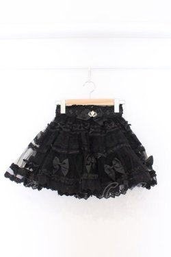 画像1: LIZ LISA / チュールリボンティアードスカパン 0 クロ O-26-03-12-1010-LO-SK-IG-OS