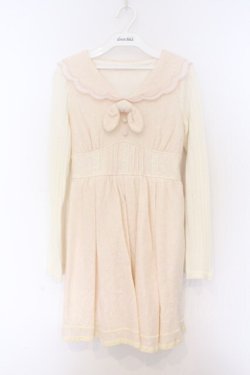 画像1: LIZ LISA / 鉤針×ファーワンピース  アイボリー O-26-03-12-1011-LO-OP-IG-OS