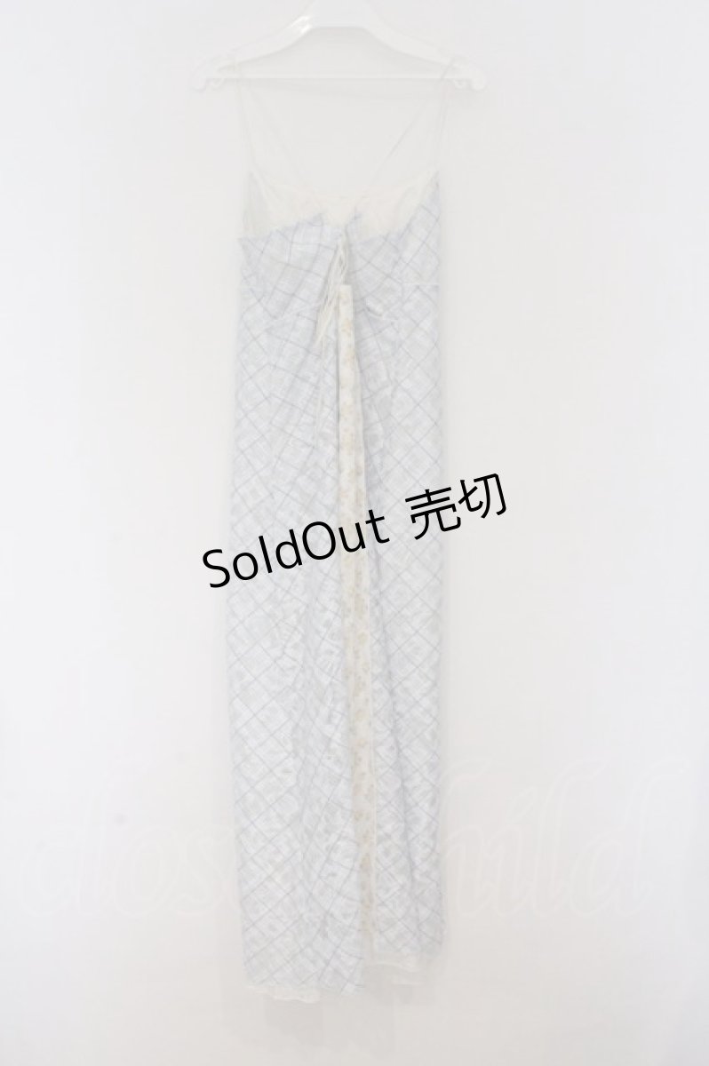 画像3: merry jenny / flower × check キャミワンピース  アイボリー×サックス×イエロー O-26-03-12-1014-LO-OP-IG-OS (3)