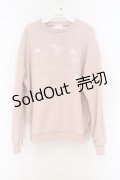 merry jenny / 猫図鑑スウェット  ピンク O-26-03-12-1015-LO-TO-IG-OS