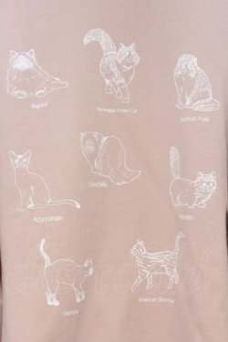 画像2: merry jenny / 猫図鑑スウェット  ピンク O-26-03-12-1015-LO-TO-IG-OS