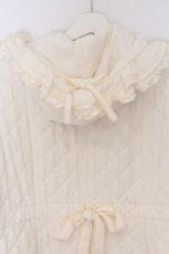 画像5: PINK HOUSE / フリルフード付きキルティングロングコート  アイボリー O-26-03-12-1016-LO-CO-IG-ZTC071 (5)