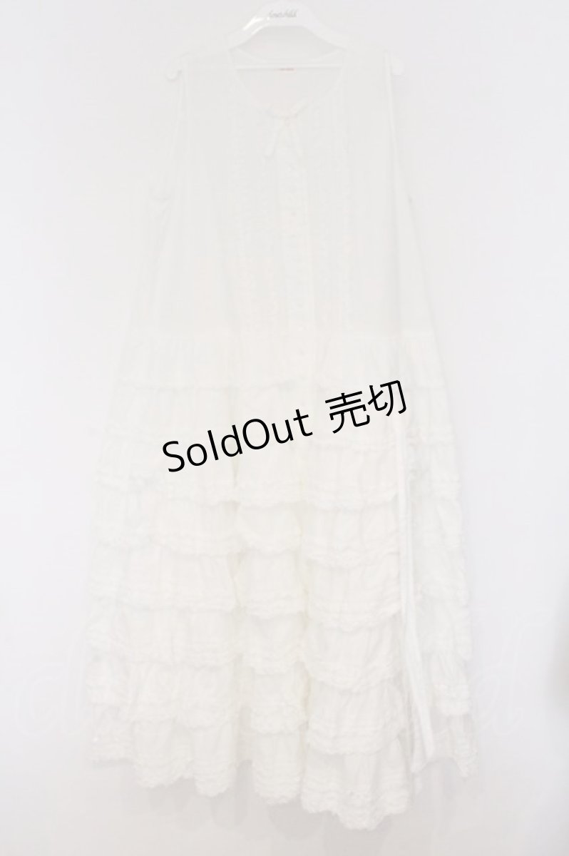 画像1: PINK HOUSE / たくし上げリボン付きワンピース  シロ O-26-03-12-1018-LO-OP-IG-OS (1)