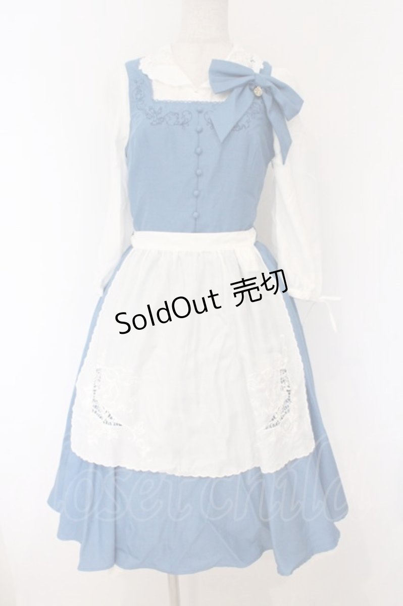 画像1: Secret Honey / Little town Dress （Beauty and the Beast ver. ドレス 8 ブルー×ホワイト O-26-03-12-1003-CA-OP-IG-OS (1)
