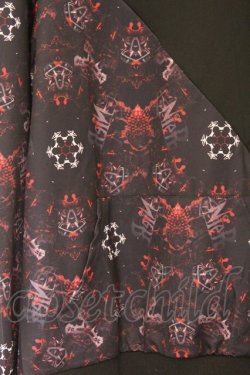 画像2: NieR Clothing / 転写パーカー  ブラック×レッド O-26-03-12-1022-PU-TO-IG-OS