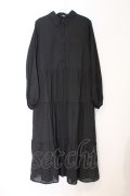 NieR Clothing / 刺繍ロングワンピース  ブラック O-26-03-12-1024-PU-JA-IG-OS