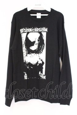 画像1: NieR Clothing / プリントトレーナー L ブラック 擬人化 O-26-03-12-1025-PU-TO-IG-OS