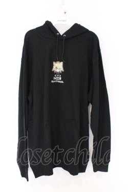 画像1: NieR Clothing / プリントパーカー  ブラック ビットキャラクター O-26-03-12-1026-PU-TO-IG-OS