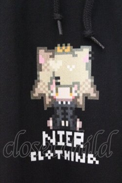 画像2: NieR Clothing / プリントパーカー  ブラック ビットキャラクター O-26-03-12-1026-PU-TO-IG-OS