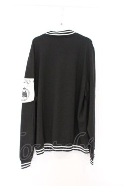 画像3: NieR Clothing / ポケットブルゾン風カーディガン  ブラック×ホワイト O-26-03-12-1027-PU-JA-IG-OS