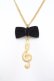 画像1: Fi.n.t / 別珍リボン使いネックレス  ゴールド×クロ O-26-03-12-008-CA-AC-OW-OS (1)