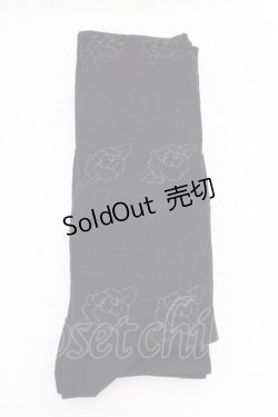 画像3: Emily Temple cute / ローズpt透かしオーバーニーソックス  クロ O-26-03-12-012-ET-ZA-OW-OS