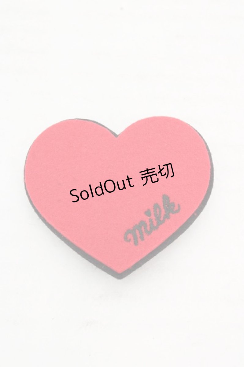 画像1: MILK / フェルトハートバレッタ  アカ O-26-03-12-017-ML-ZA-OW-ZT0314J (1)