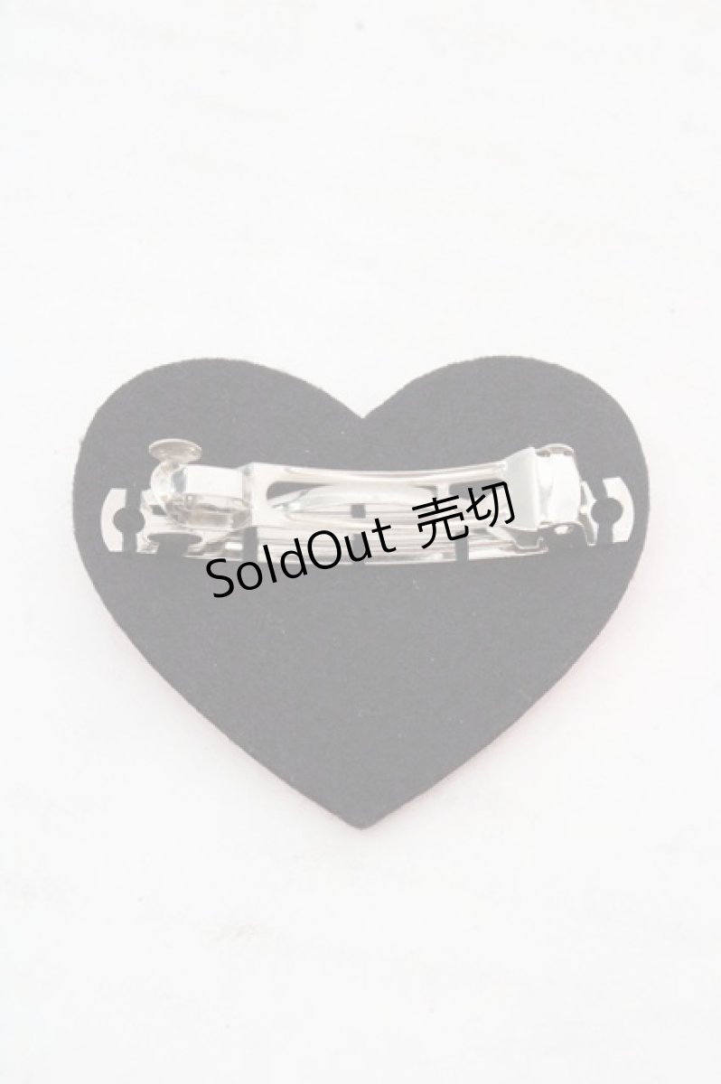 画像2: MILK / フェルトハートバレッタ  アカ O-26-03-12-017-ML-ZA-OW-ZT0314J (2)