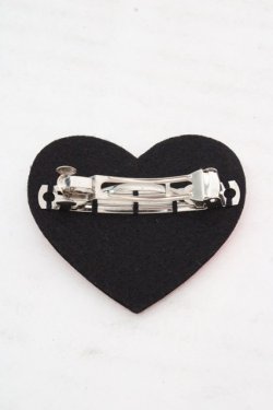 画像2: MILK / フェルトハートバレッタ  アカ O-26-03-12-017-ML-ZA-OW-OS